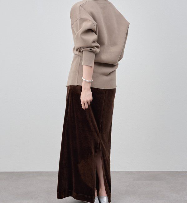  「【新色登場】【セットアップ対応】ベロアタイトスカート」|スカート|