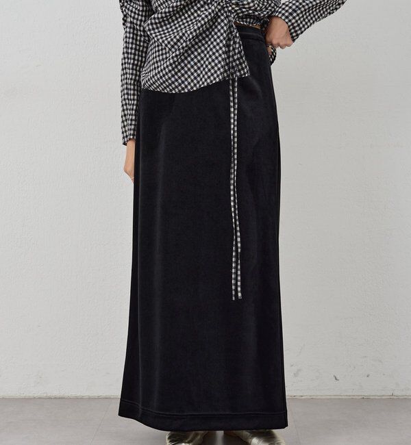  「【新色登場】【セットアップ対応】ベロアタイトスカート」|スカート|