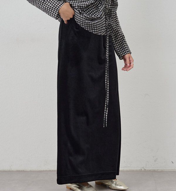 「【新色登場】【セットアップ対応】ベロアタイトスカート」|スカート|
