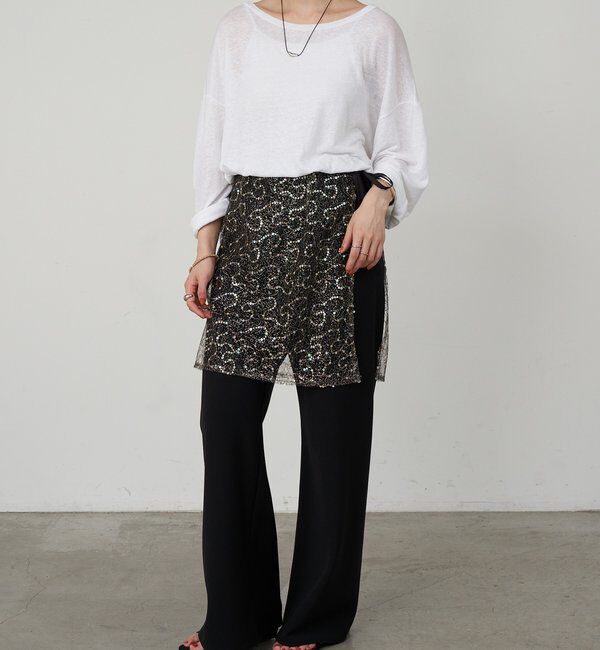  「スパンコールラップスカート」|スカート|