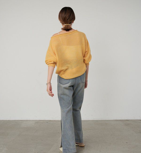  「《インフルエンサー@kanako_ikiコラボ》シアーウールプルオーバー」|ニット・セーター|