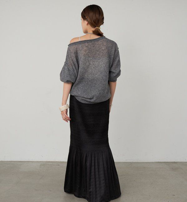  「《インフルエンサー@kanako_ikiコラボ》シアーウールプルオーバー」|ニット・セーター|