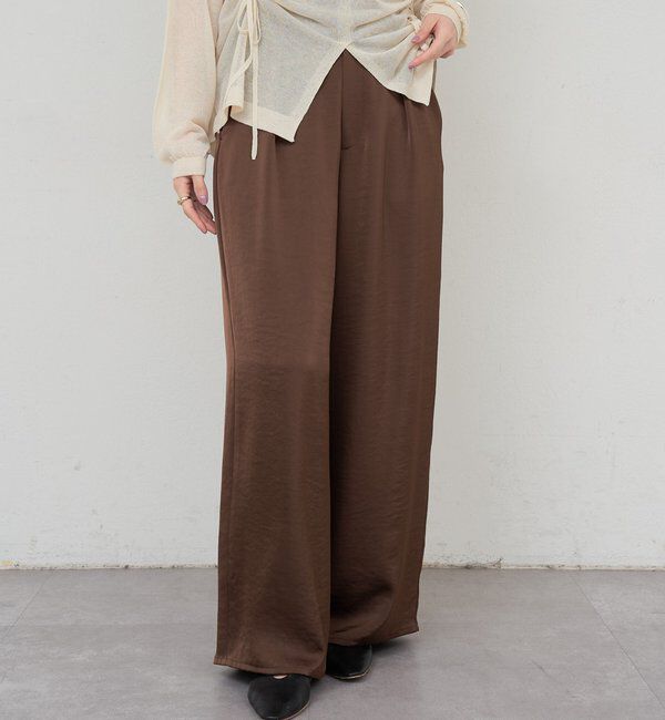 「サテンワイドパンツ」|チノ|