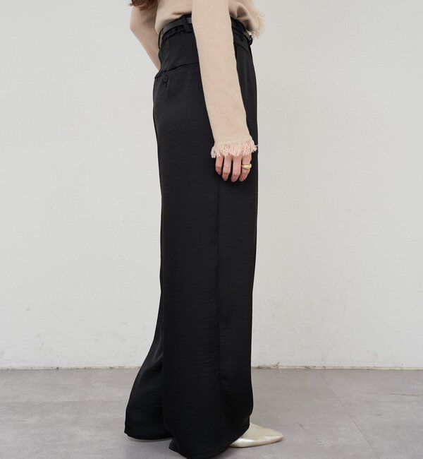  「サテンワイドパンツ」|チノ|