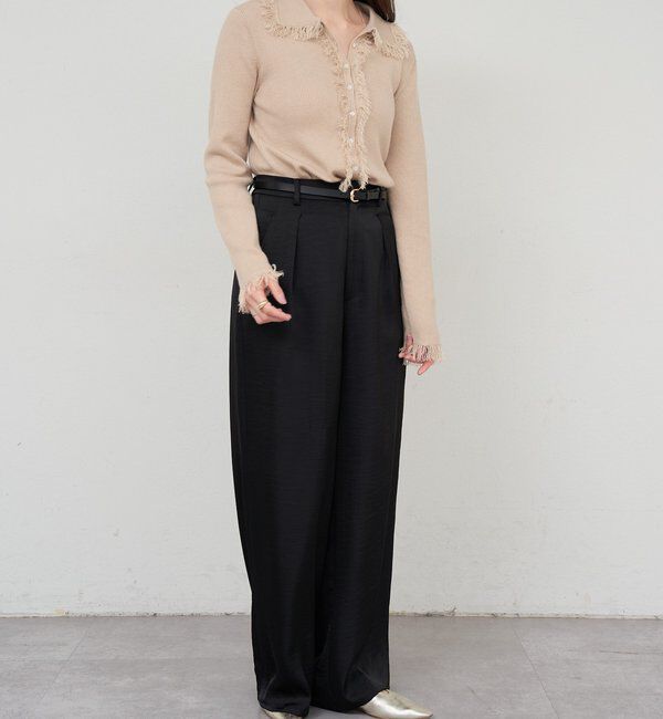  「サテンワイドパンツ」|チノ|