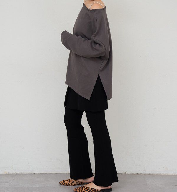  「サイドスリットオフショルスウェット」|Tシャツ・カットソー|