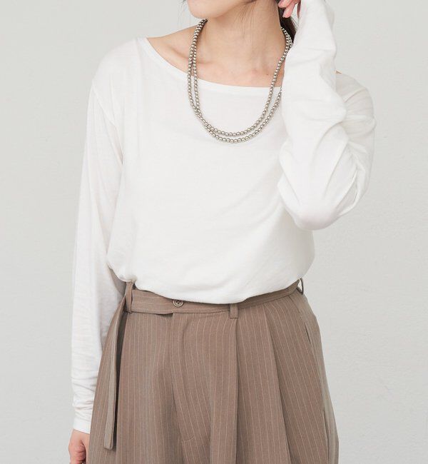  「ベーシックオフショルカットソー」|Tシャツ・カットソー|