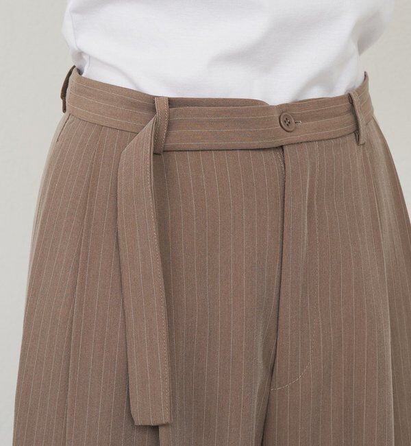  「ダブルタックストライプワイドパンツ」|チノ|