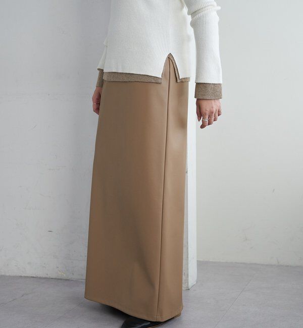  「レザーマキシスカート」|スカート|