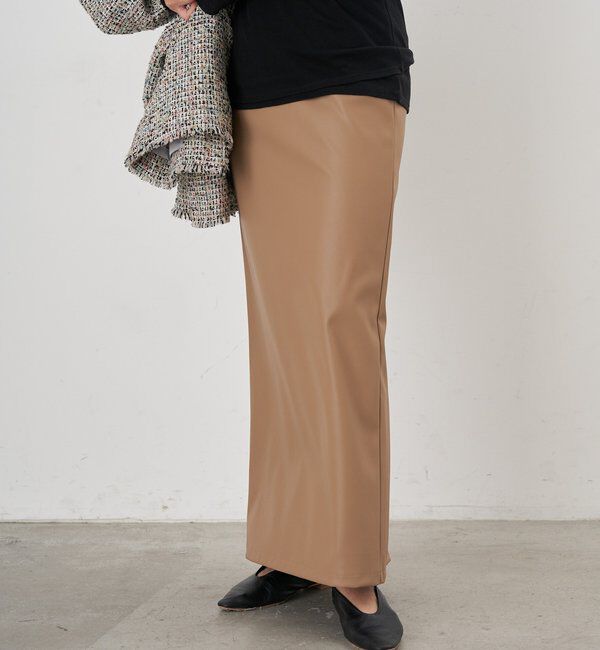  「レザーマキシスカート」|スカート|