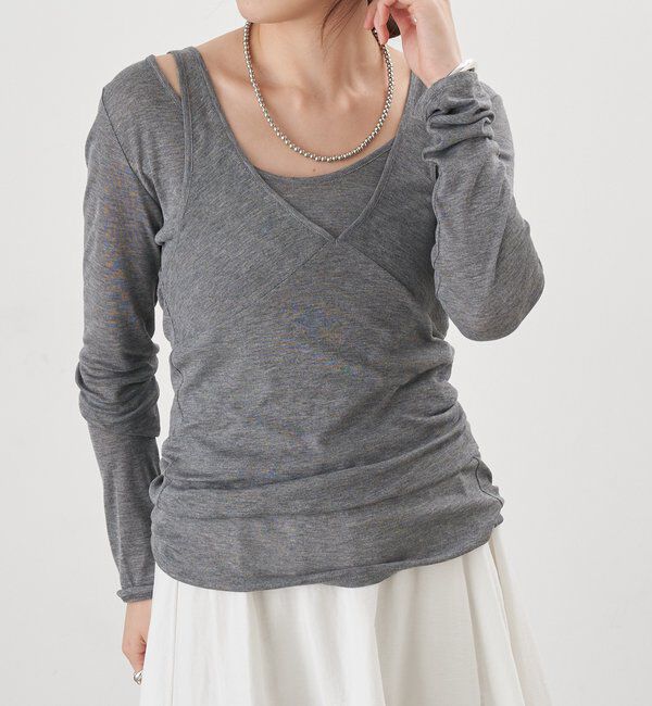  「【26SS予約】ビスチェレイヤードカットソー」|Tシャツ・カットソー|