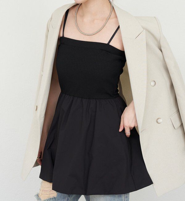  「バルーンビスチェキャミソール」|キャミソール|ブラック