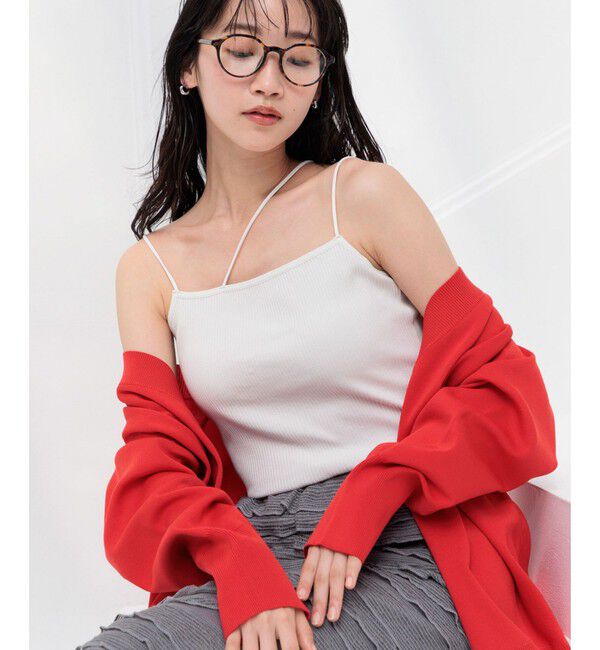 LOWRYS FARM「スタイルUPカップアシメキャミ」|シャツ・ブラウス|