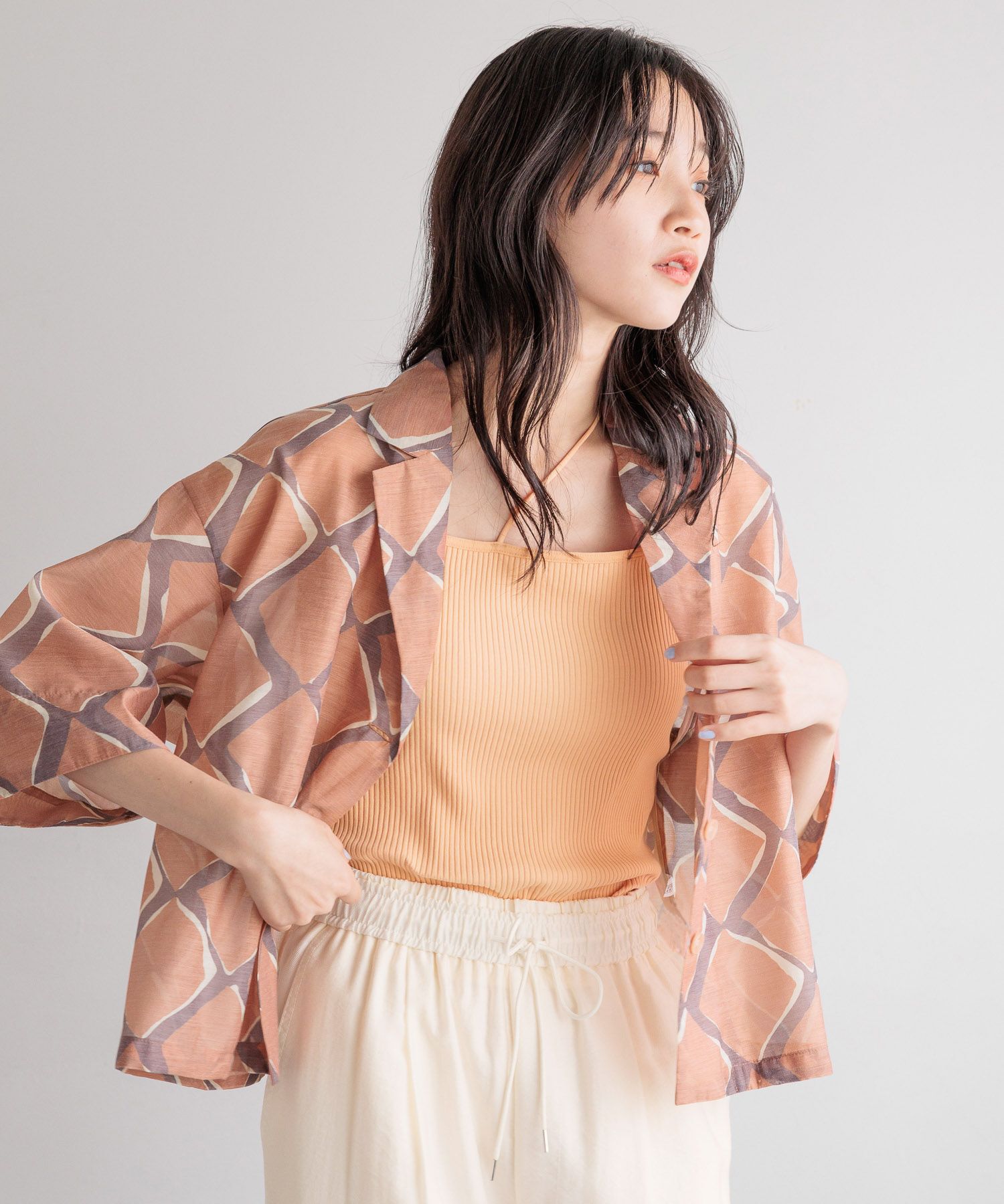 LOWRYS FARM「スタイルUPカップアシメキャミ」|シャツ・ブラウス|