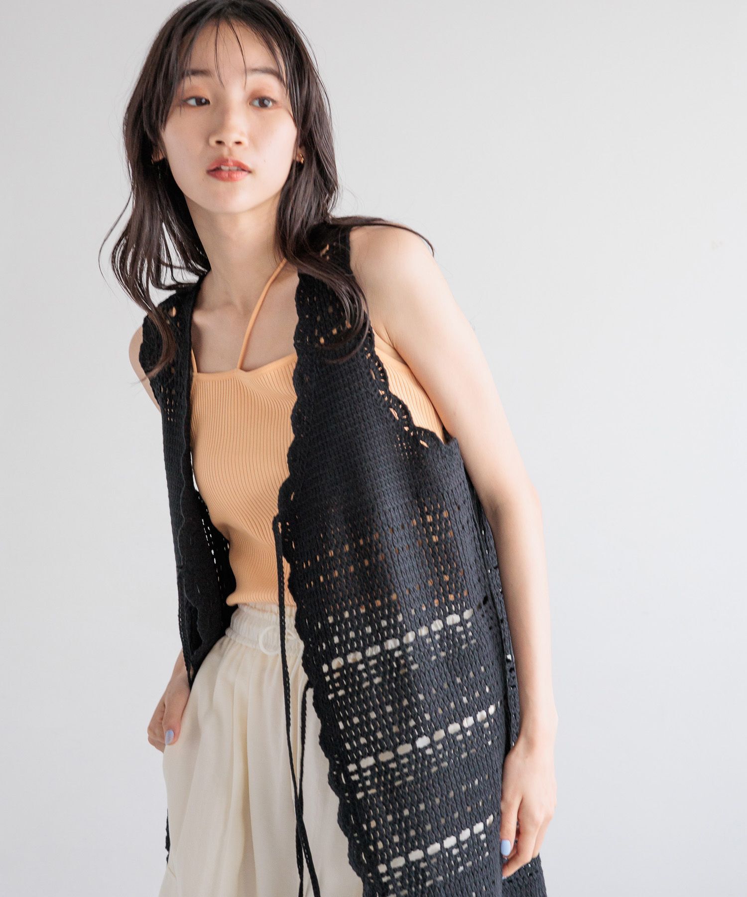 LOWRYS FARM「スタイルUPカップアシメキャミ」|シャツ・ブラウス|