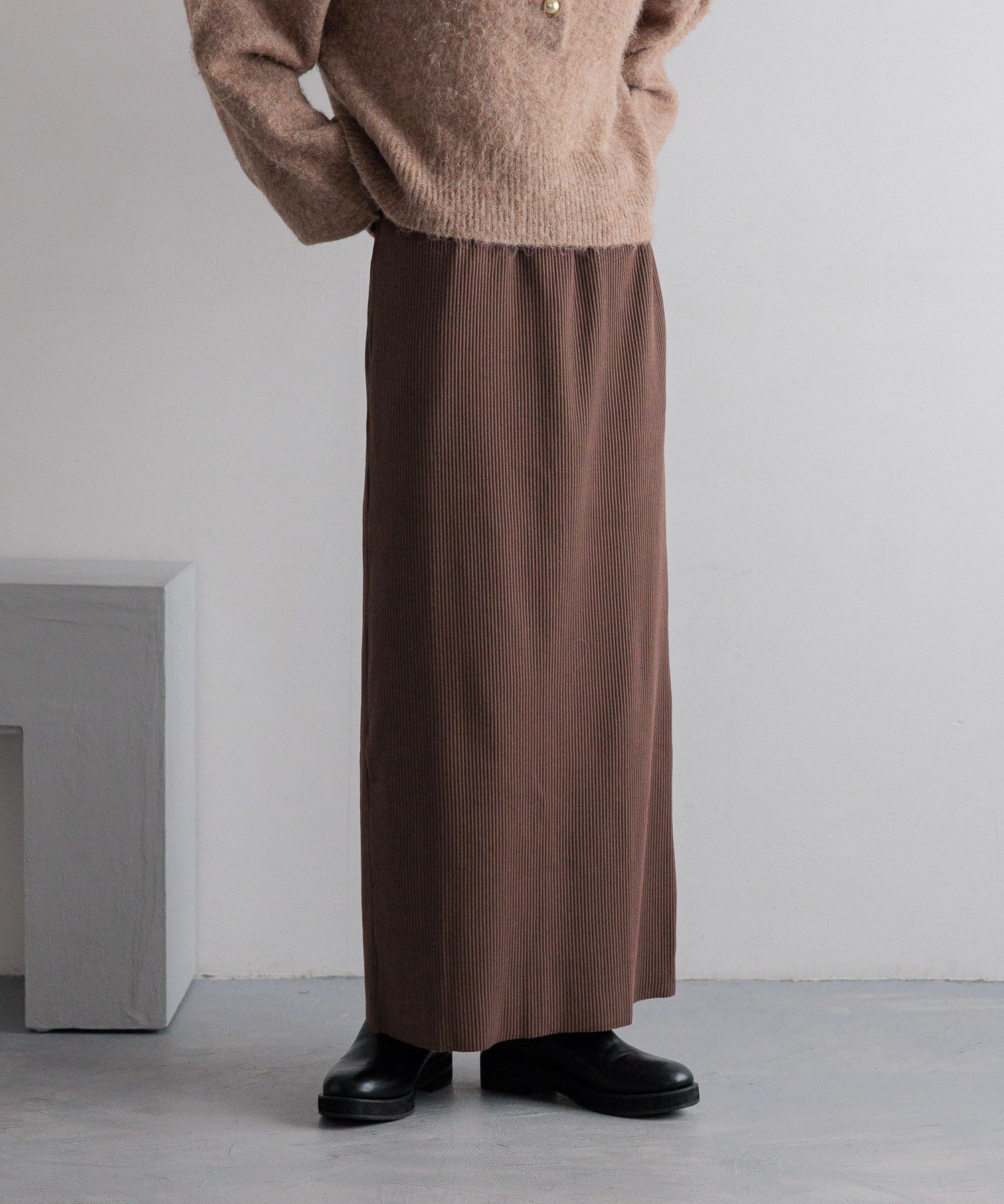 LOWRYS FARM「カットリブタイトスカート」|スカート|BRN9