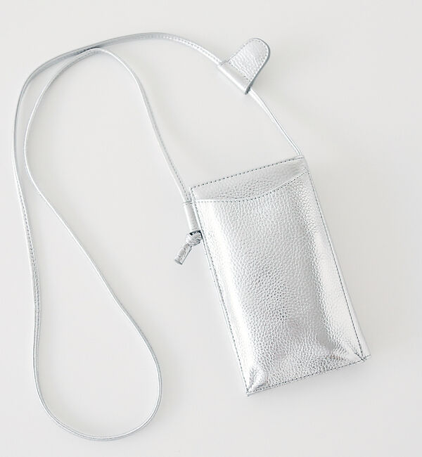 collex「【WEB限定】【BEAURE】カウレザー マルチウォレットショルダーバッグ」|ショルダー・メッセンジャー|シルバー