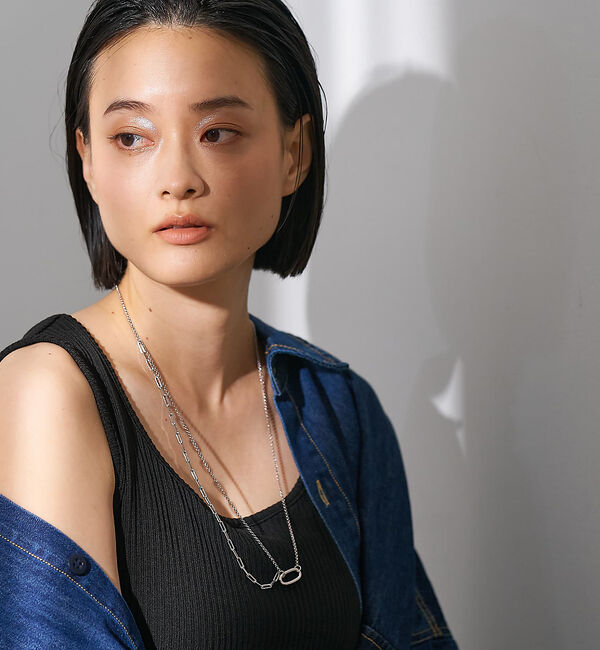 collex「【dignif】【金属アレルギー対応】ミックスチェーンポイントネックレス」|ネックレス|