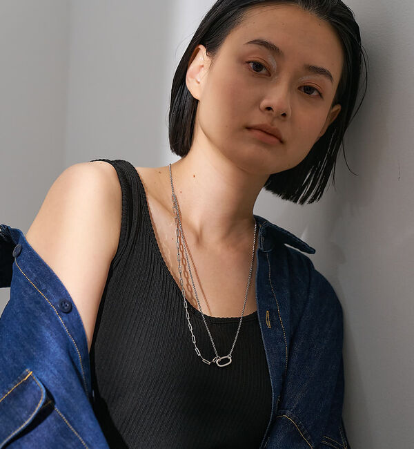 collex「【dignif】【金属アレルギー対応】ミックスチェーンポイントネックレス」|ネックレス|