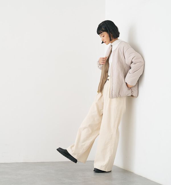 collex「キルト&times;ボアリバーシブル中綿ブルゾン」|ブルゾン・スタジャン|