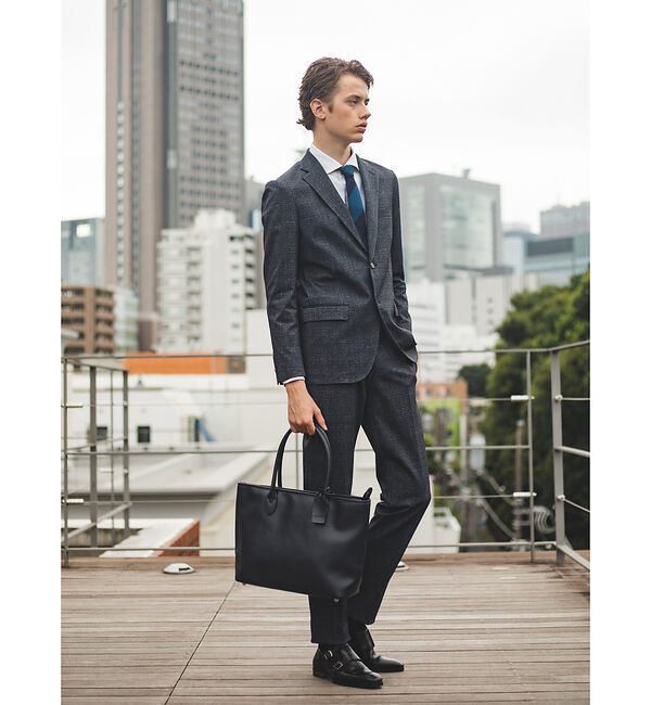 ABAHOUSE「【WEB別注】スプリットレザー トート バッグ / 天ファスナー付き」|トートバッグ|