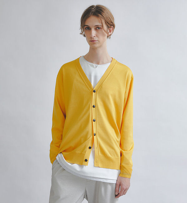 ABAHOUSE「【シルクブレンド】ベーシック Vネック カーディガン」|カーディガン|