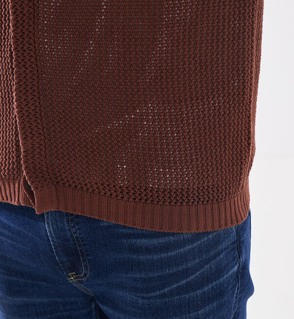 ABAHOUSE「メッシュニット ポロ カーディガン / サマーニット」|カーディガン|