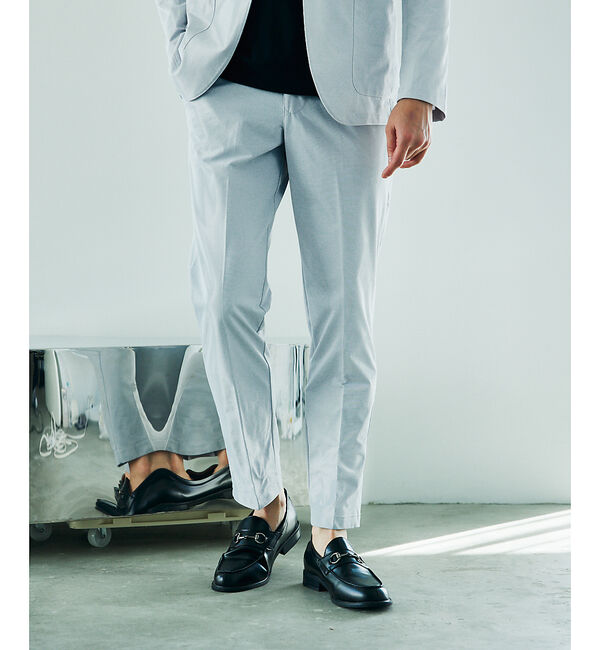 ABAHOUSE「【セットアップ対応/接触冷感】ハイブリット リラックス スラックス」|スラックス|ライトグレー