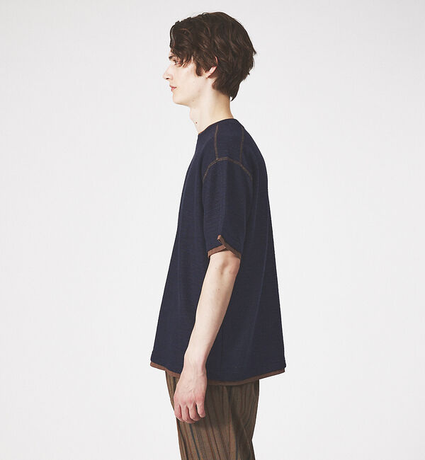 ABAHOUSE「【ドライタッチ 】ヘムラウンド 半袖 Ｔシャツ」|Tシャツ・カットソー|