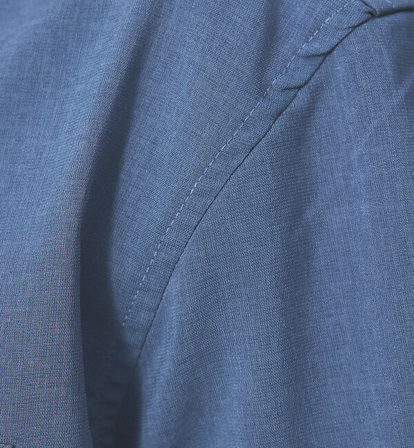 ABAHOUSE「【定番】ノーカラー Vネック 半袖シャツ」|シャツ・ブラウス|