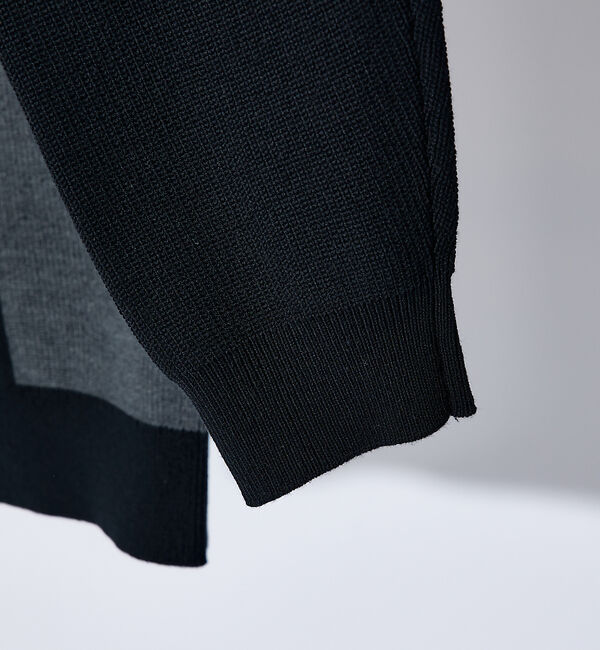 ABAHOUSE「バイカラー  片畦 ニットポロシャツ」|ポロシャツ|
