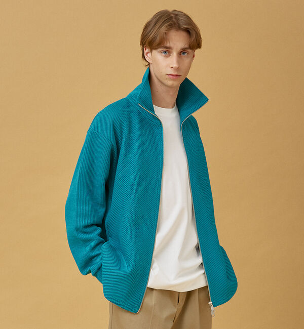 ABAHOUSE「【ハイネック】ドライバーズニット/ジップカーディガン」|カーディガン|ビリジアン