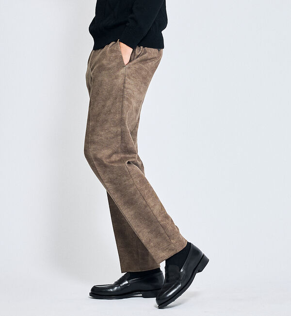 ABAHOUSE「【セットアップ対応】Down Fabric フェードスエード イージースラックス」|スラックス|