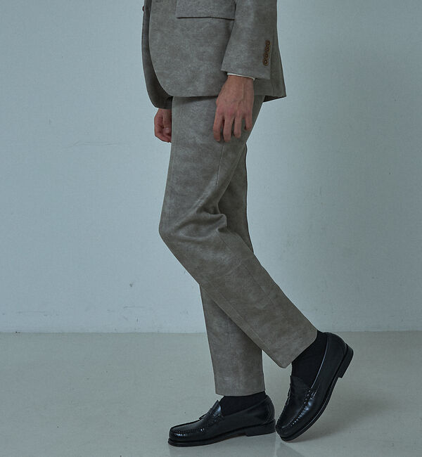 ABAHOUSE「【セットアップ対応】Down Fabric フェードスエード イージースラックス」|スラックス|