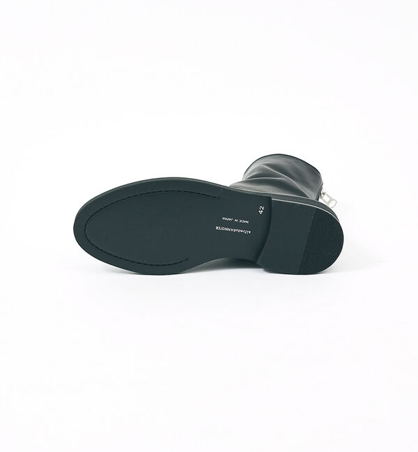 alfredoBANNISTER「【ソフトレザー】ドレープ ロング バックジップ ブーツ」|ショートブーツ|