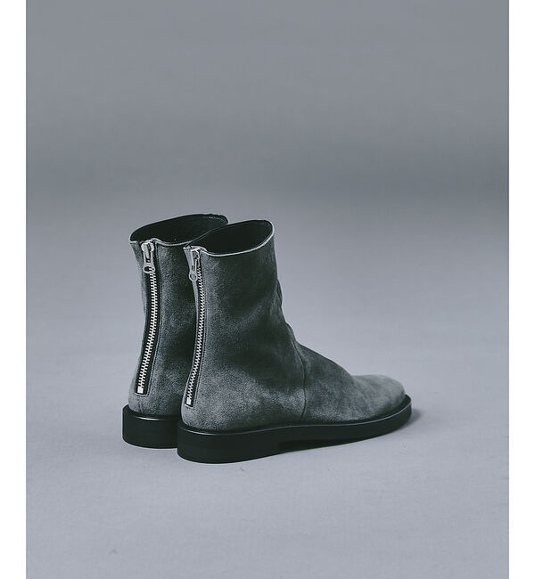 alfredoBANNISTER「【ソフトレザー】ドレープ ロング バックジップ ブーツ」|ショートブーツ|