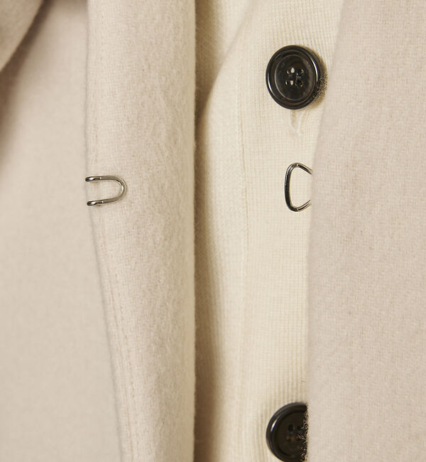 Rouge vif「ノーカラー ロングコート」|ノーカラーコート|