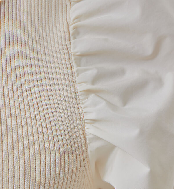 Rouge vif「ファブリックスリーブプルオーバー」|ニット・セーター|