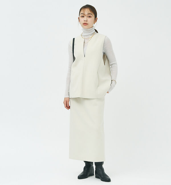 Rouge vif「【セットアップ対応】メルトンタイトスカート」|スカート|