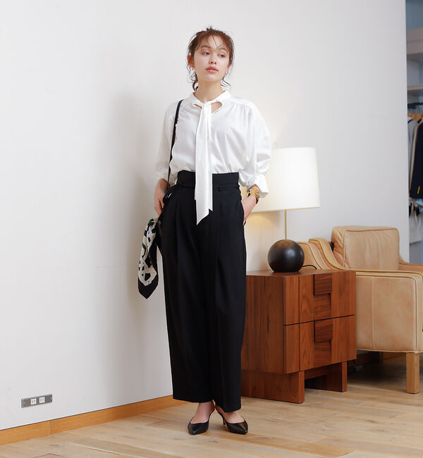 Rouge vif「前後 ２WAYギャザーボウタイブラウス」|シャツ・ブラウス|