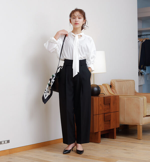 Rouge vif「前後 ２WAYギャザーボウタイブラウス」|シャツ・ブラウス|