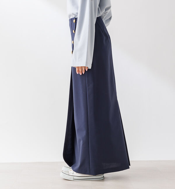 Rouge vif「【セットアップ対応】ラッププリーツボタンスカート」|スカート|