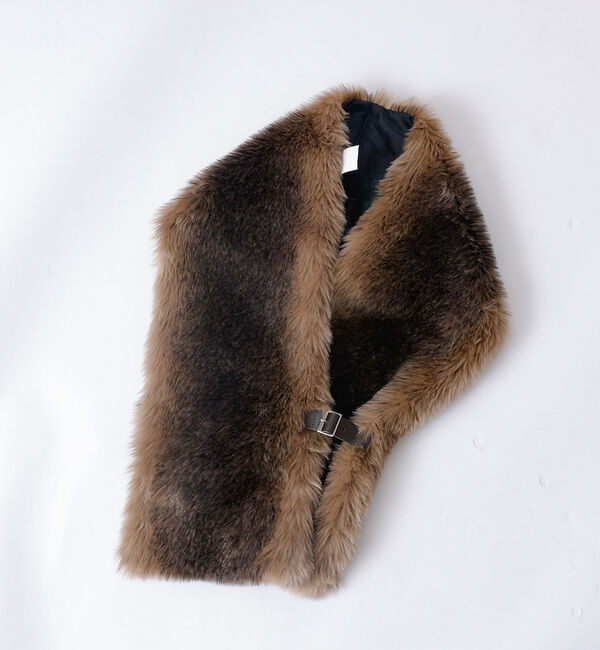 Rouge vif「【HELEN MOORE/ヘレンムーア】ベルト付エコファーストール◆」|マフラー|