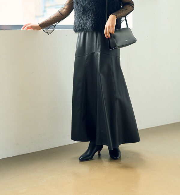 Rouge vif「【ロングセラー】エコレザースカート」|スカート|