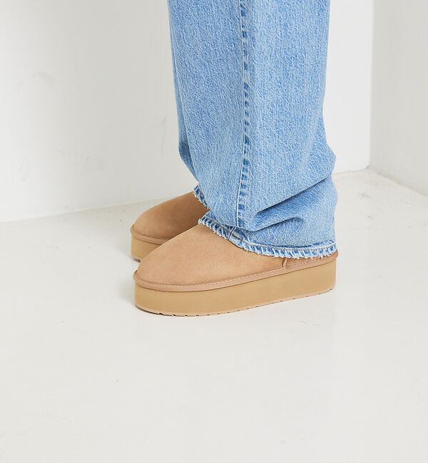 Rouge vif「【EMU/エミュー】PLATFORM MICROショートムートンブーツ」|ショートブーツ|