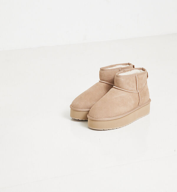 Rouge vif「【EMU/エミュー】PLATFORM MICROショートムートンブーツ」|ショートブーツ|