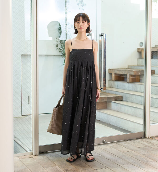 Rouge vif「シルバードット刺繍ワンピース」|ワンピース|