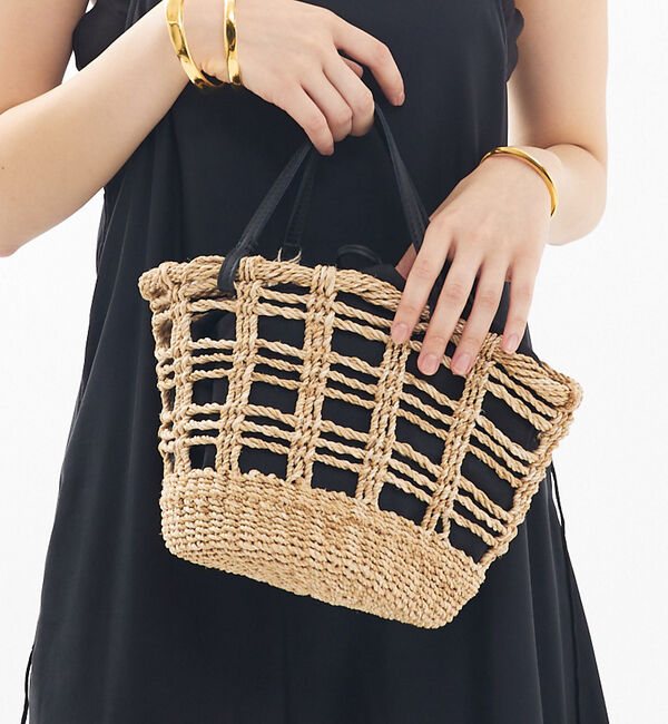 Rouge vif「【The Bagmati/ザ バグマティ】巾着付カゴバッグ」|かごバッグ|ベージュ