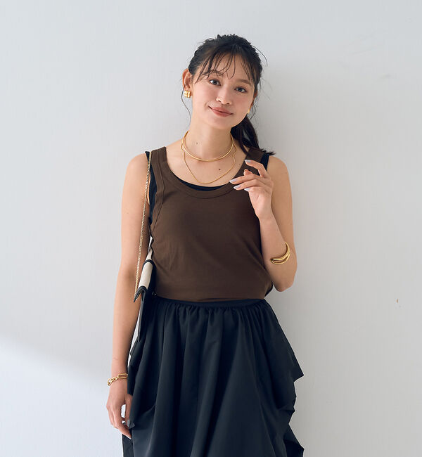 Rouge vif「【2枚セット】レイヤードカットタンクトップ」|キャミソール|