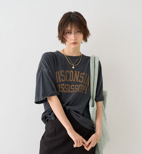 Rouge vif「【REMI RELIEF レミレリーフ】別注TEE WISCONSI ロゴTシャ」|Tシャツ・カットソー|